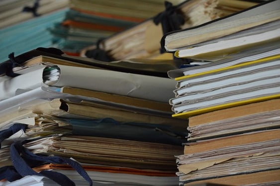Stacks of physical files